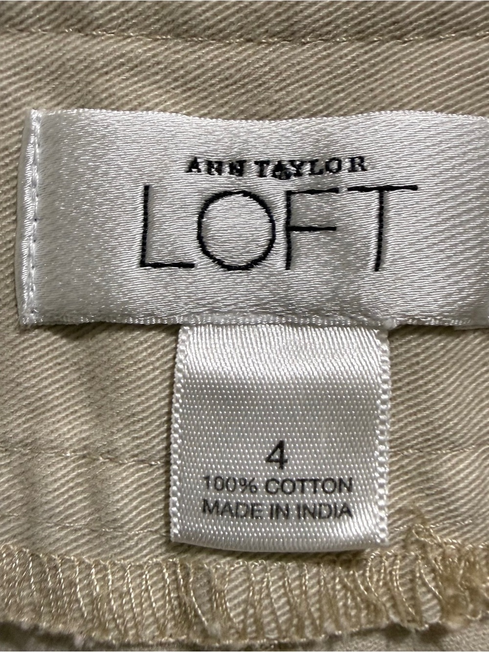 LOFT Khaki 4 pocket Shorts with Decorative Buttons - Picture 2 of 8
